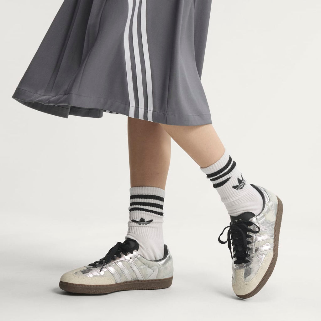 Adidas Women's SAMBA OG SHOES - Cream White / Silver Metallic / Core Black - Image 2