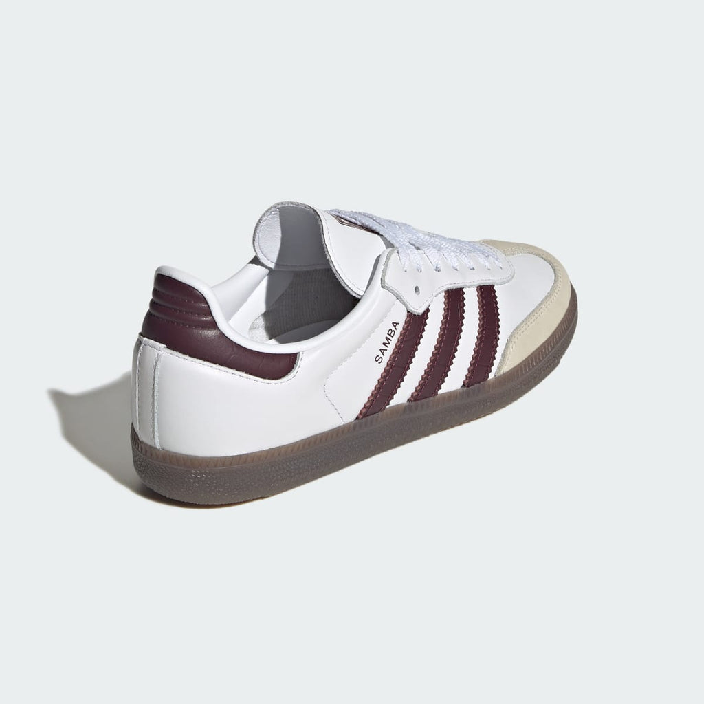 Adidas Women's SAMBA OG SHOES - Cloud White / Maroon / Gum - Image 5