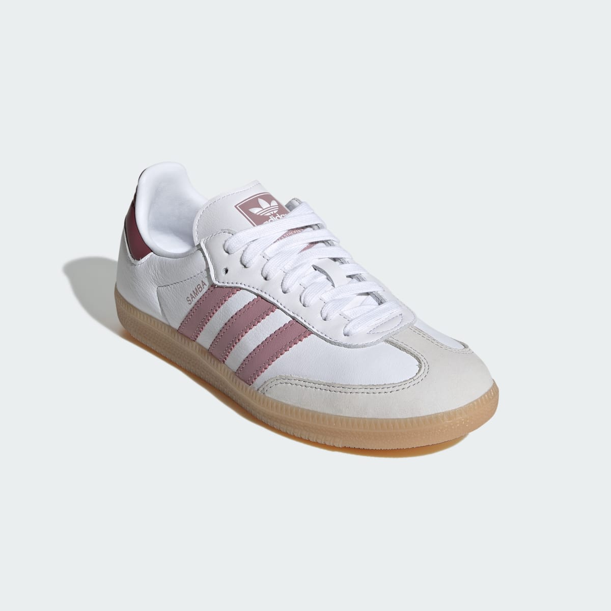 Adidas Women's SAMBA OG SHOES - Cloud White / Magic Mauve / Burgundy - Image 4