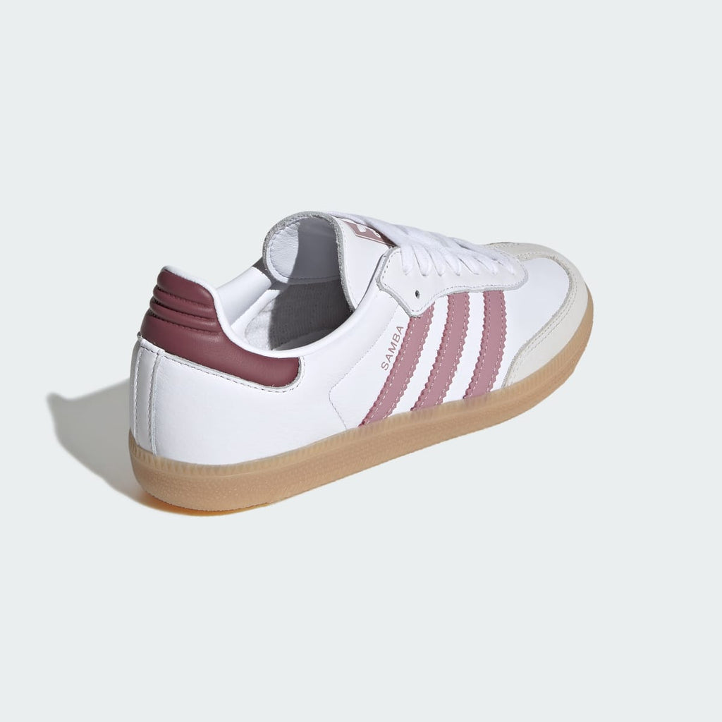 Adidas Women's SAMBA OG SHOES - Cloud White / Magic Mauve / Burgundy - Image 5