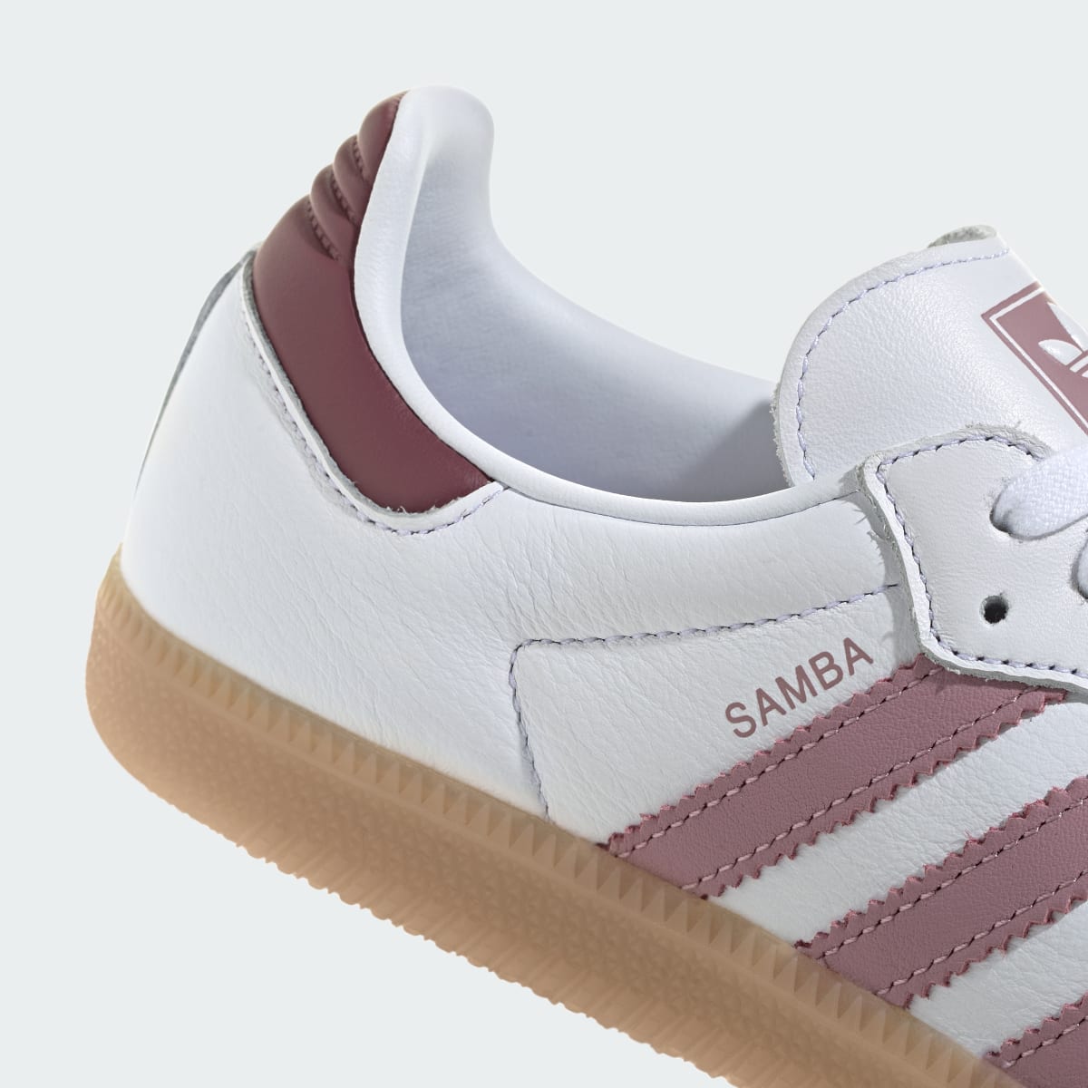 Adidas Women's SAMBA OG SHOES - Cloud White / Magic Mauve / Burgundy - Image 9