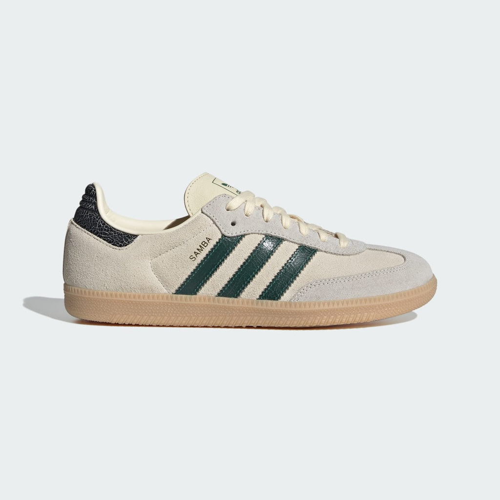 Adidas Men's SAMBA OG SHOES - Cream White / Collegiate Green / Magic Beige - Image 1