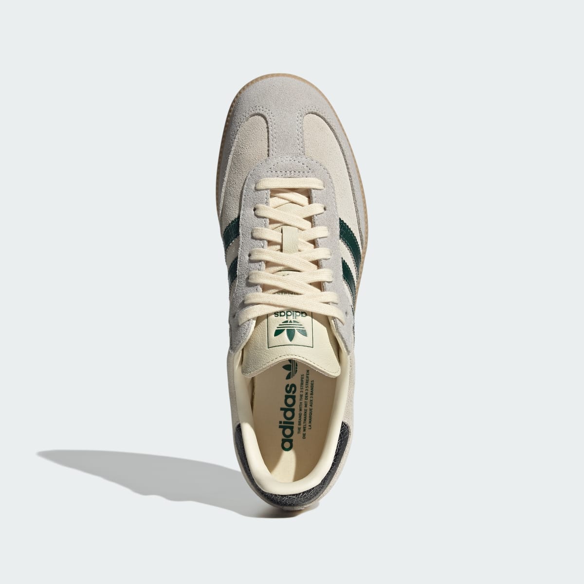 Adidas Men's SAMBA OG SHOES - Cream White / Collegiate Green / Magic Beige - Image 3