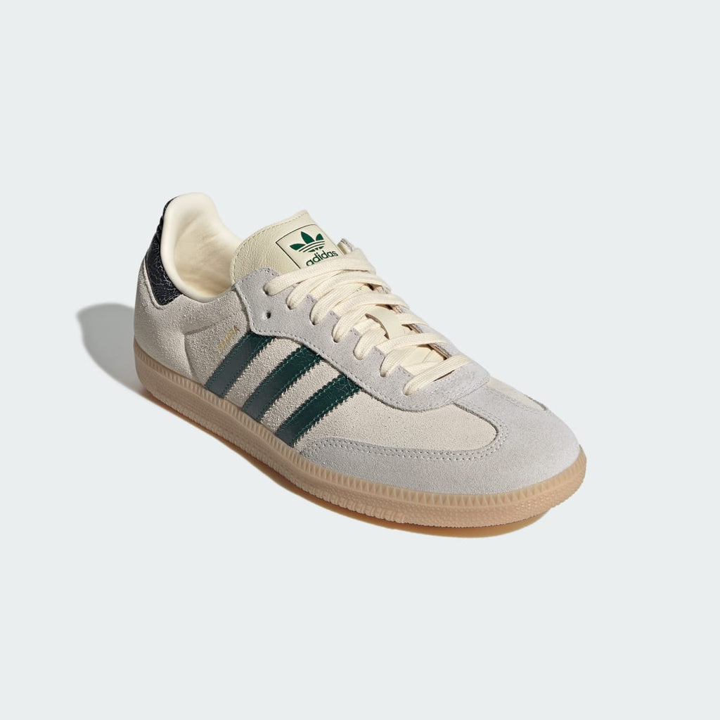 Adidas Men's SAMBA OG SHOES - Cream White / Collegiate Green / Magic Beige - Image 5