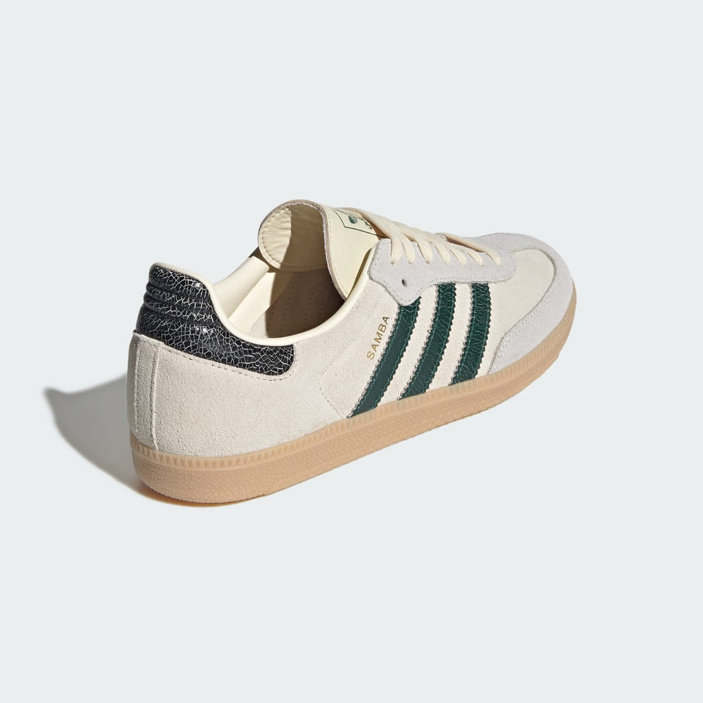 Adidas Men's SAMBA OG SHOES - Cream White / Collegiate Green / Magic Beige - Image 6