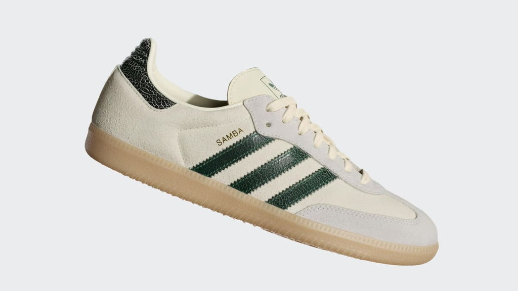 Adidas Men's SAMBA OG SHOES - Cream White / Collegiate Green / Magic Beige - Image 2