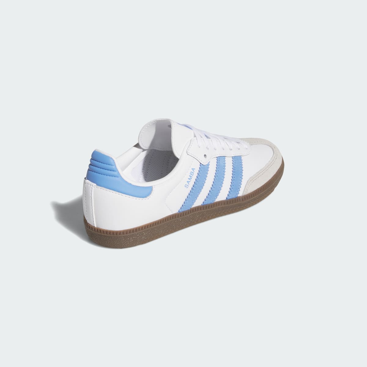 Adidas Kids' SAMBA OG SHOES - Cloud White / Blue Fusion / Gum - Image 5