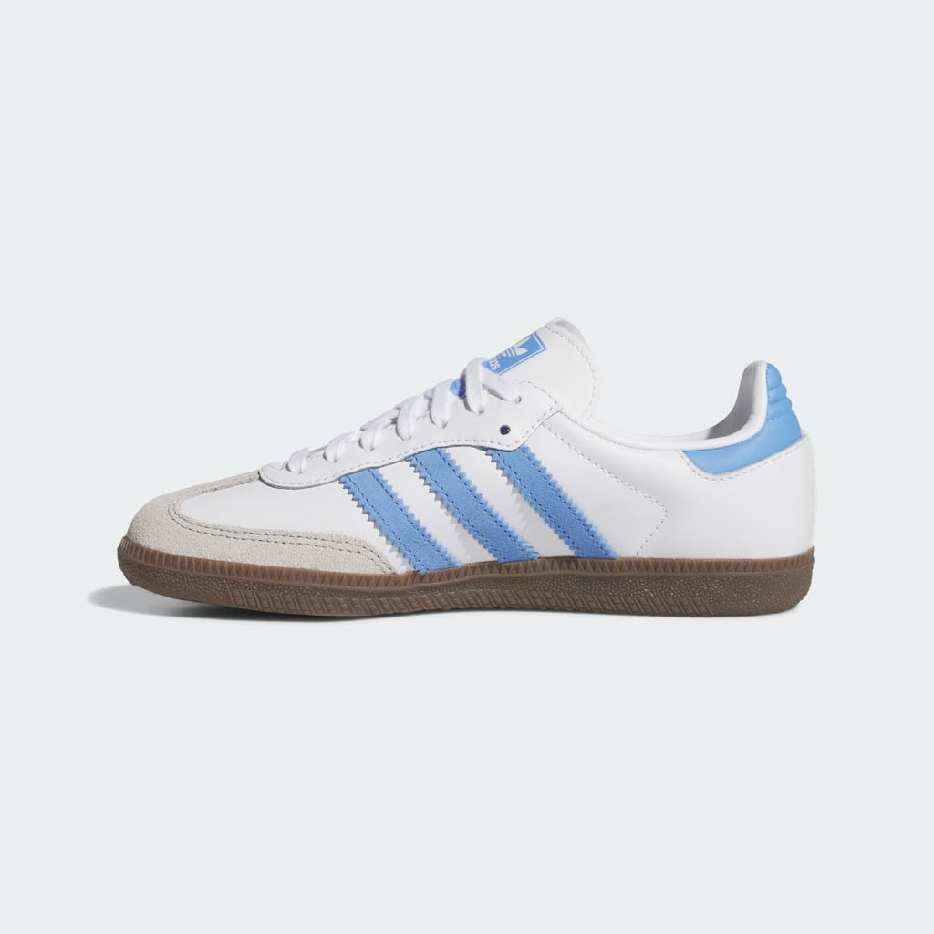 Adidas Kids' SAMBA OG SHOES - Cloud White / Blue Fusion / Gum - Image 6