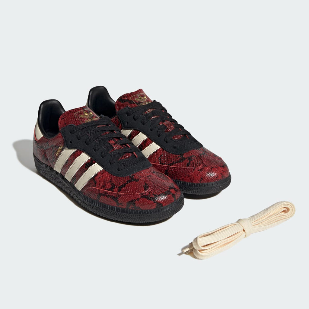 Adidas Women's SAMBA OG SHOES - Warm Vanilla / Core Black / Team Victory Red - Image 7