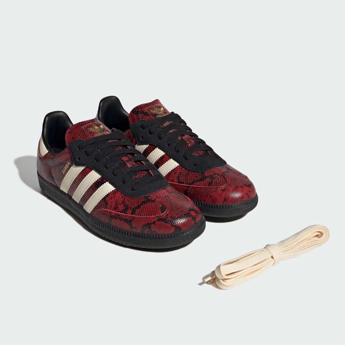 Adidas Women's SAMBA OG SHOES - Warm Vanilla / Core Black / Team Victory Red - Image 7