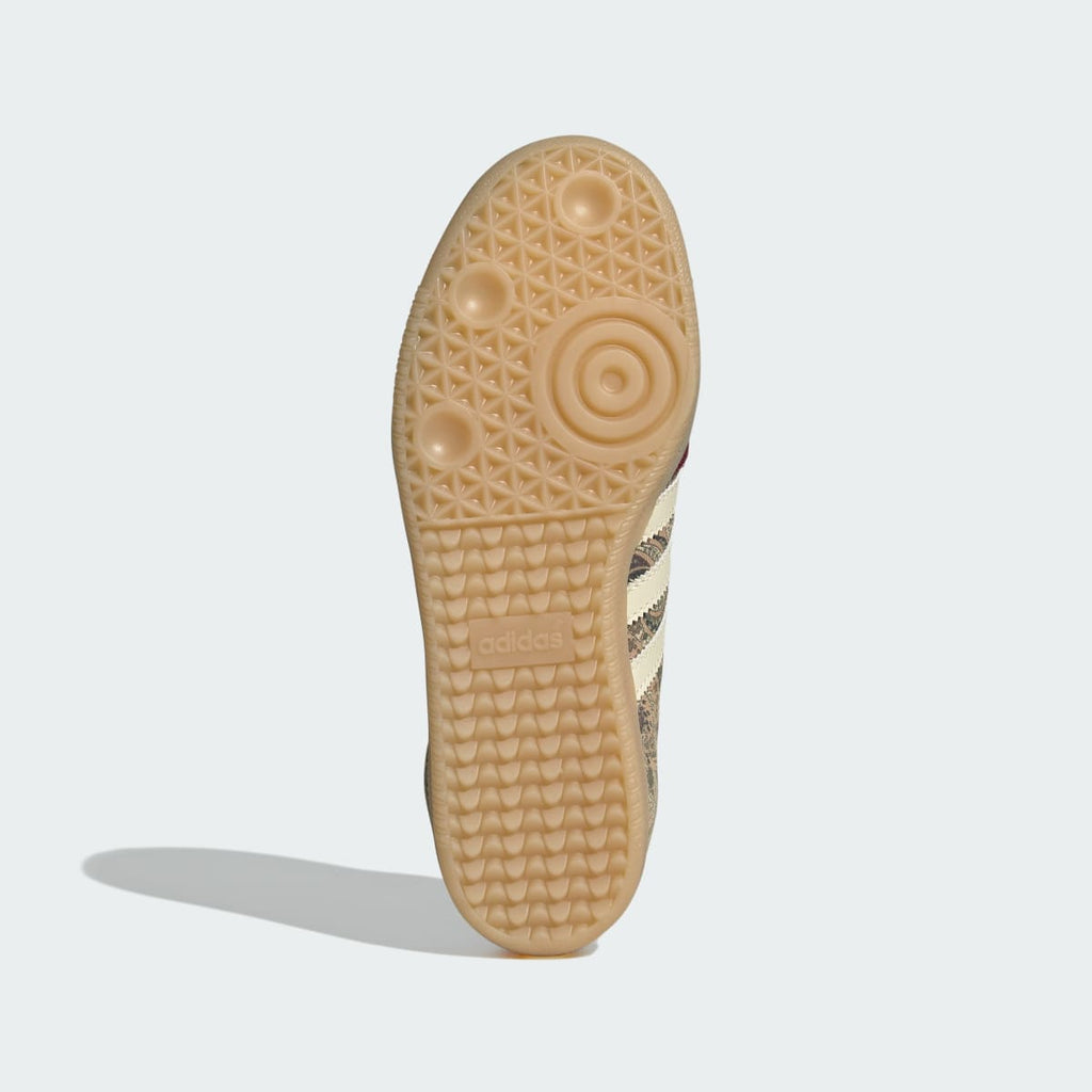 Adidas Women's SAMBA OG x LIBERTY LONDON SHOES - Maroon / Warm Vanilla / Olive Strata - Image 3
