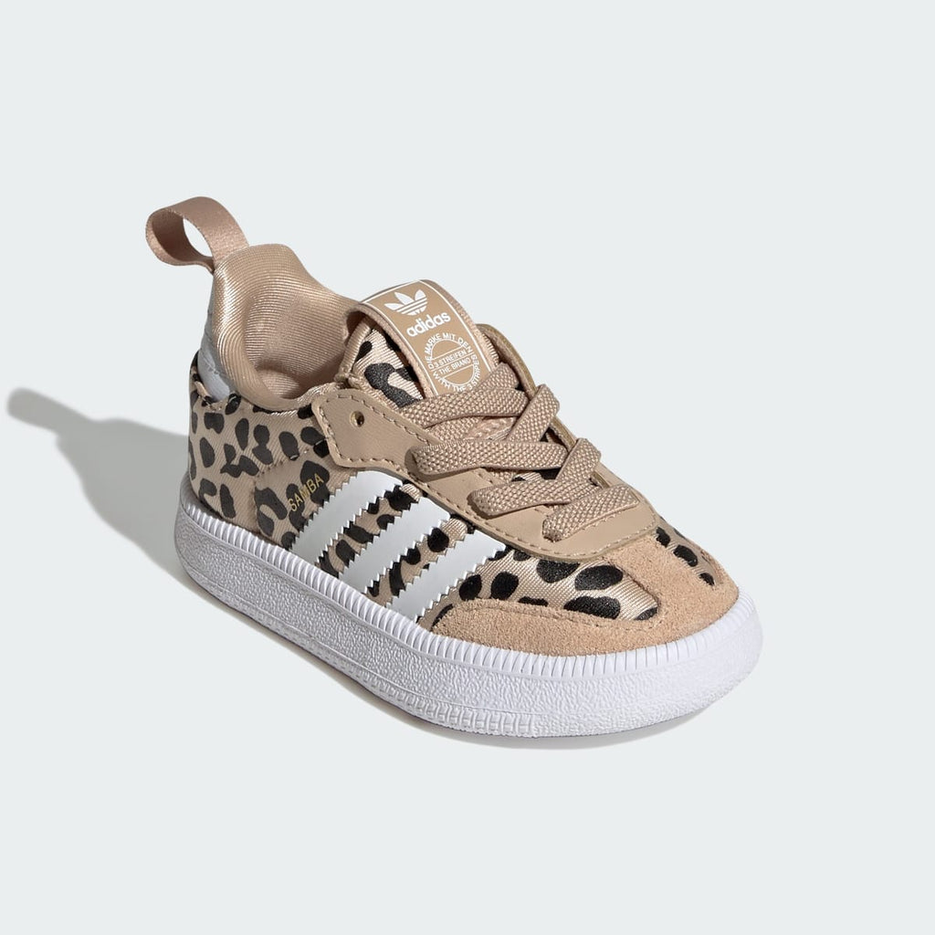 Adidas Kids' SAMBA QUICKON SHOES - Magic Beige / Cloud White / Core Black - Image 4