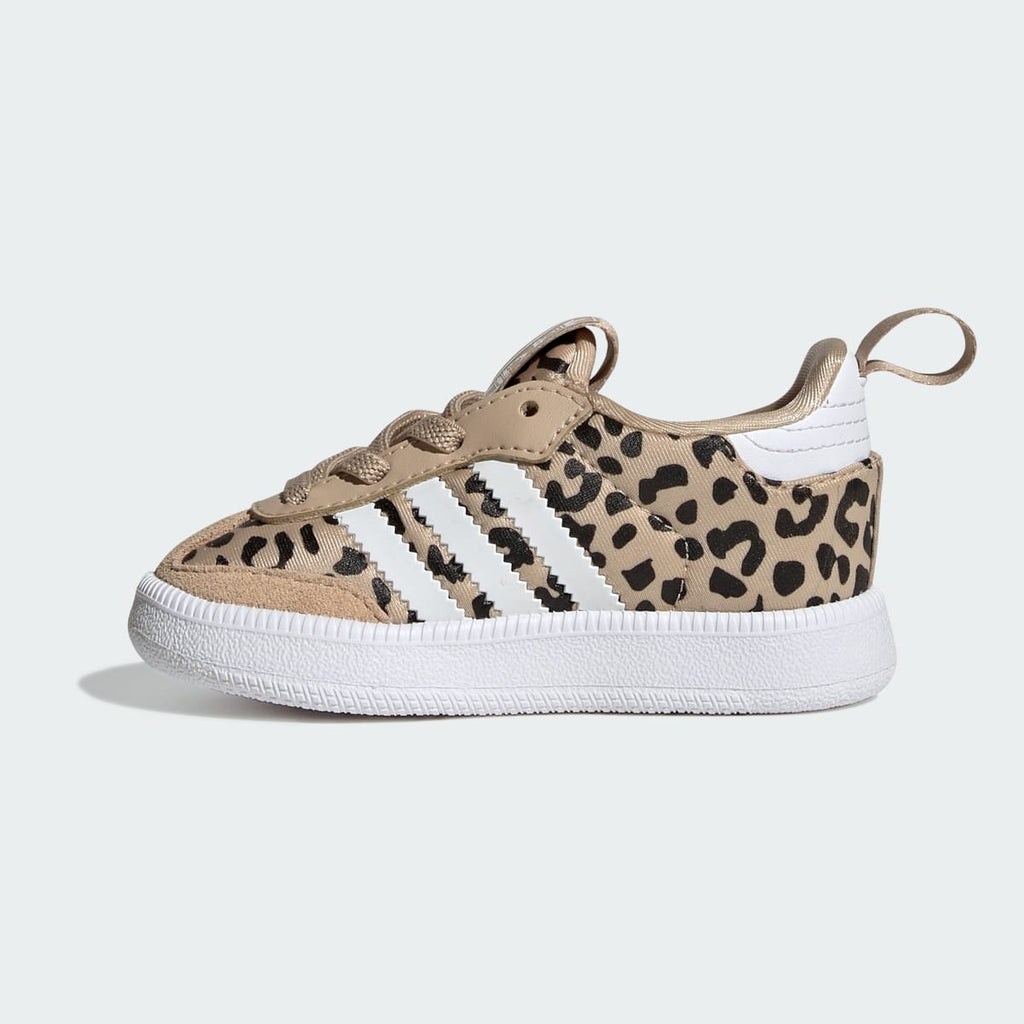 Adidas Kids' SAMBA QUICKON SHOES - Magic Beige / Cloud White / Core Black - Image 6