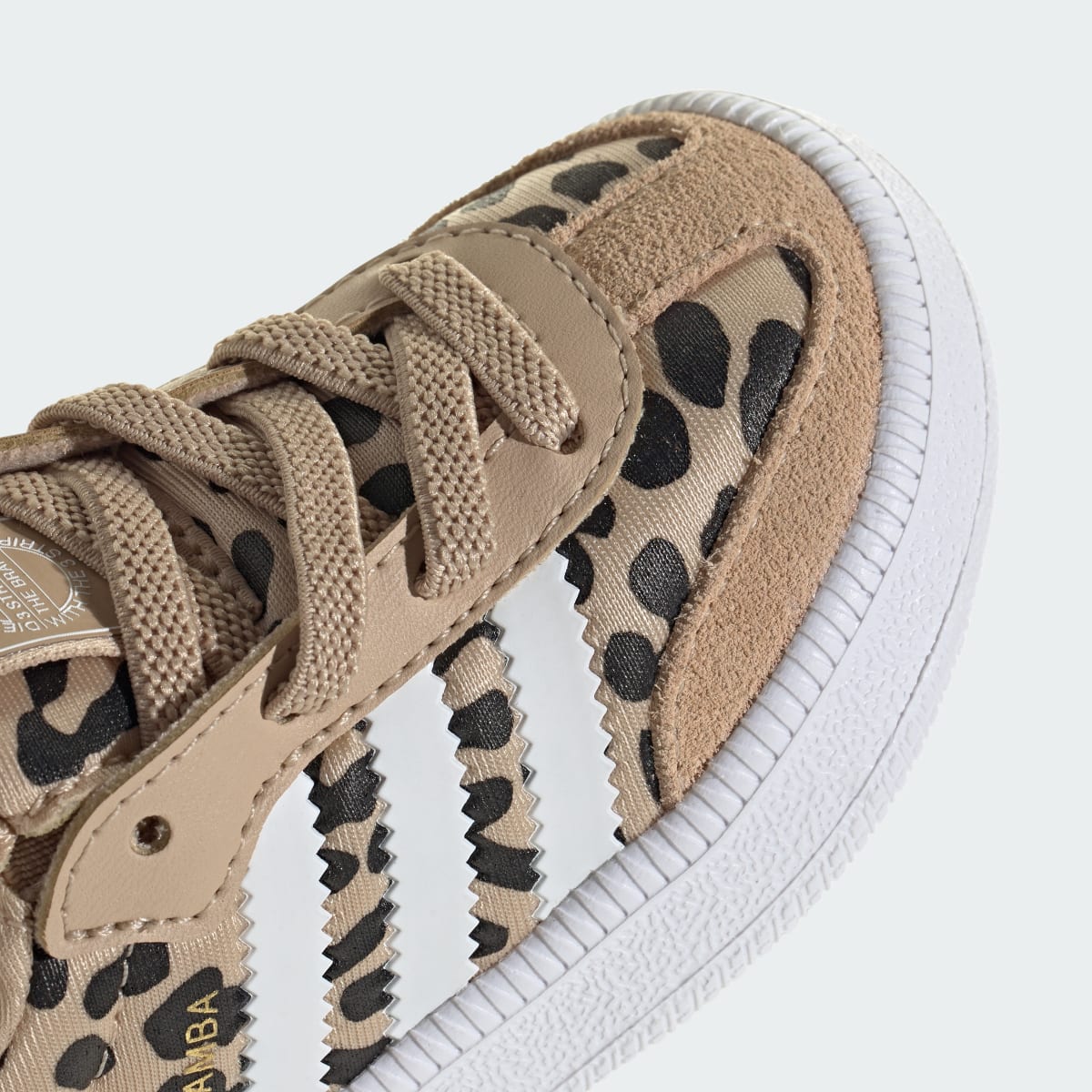 Adidas Kids' SAMBA QUICKON SHOES - Magic Beige / Cloud White / Core Black - Image 8