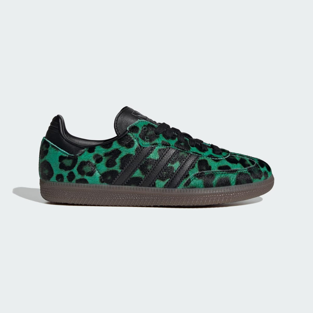 Adidas Women's SAMBA SHOES - Semi Screaming Green / Core Black / Gold Metallic - Image 1