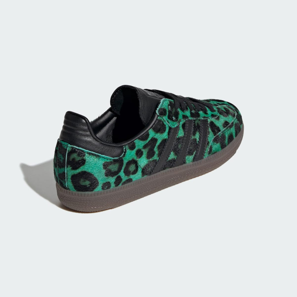 Adidas Women's SAMBA SHOES - Semi Screaming Green / Core Black / Gold Metallic - Image 5
