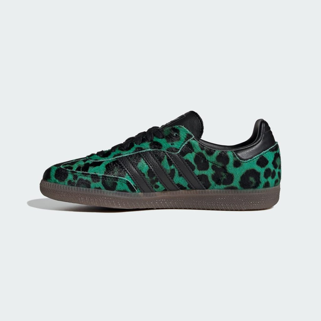 Adidas Women's SAMBA SHOES - Semi Screaming Green / Core Black / Gold Metallic - Image 6