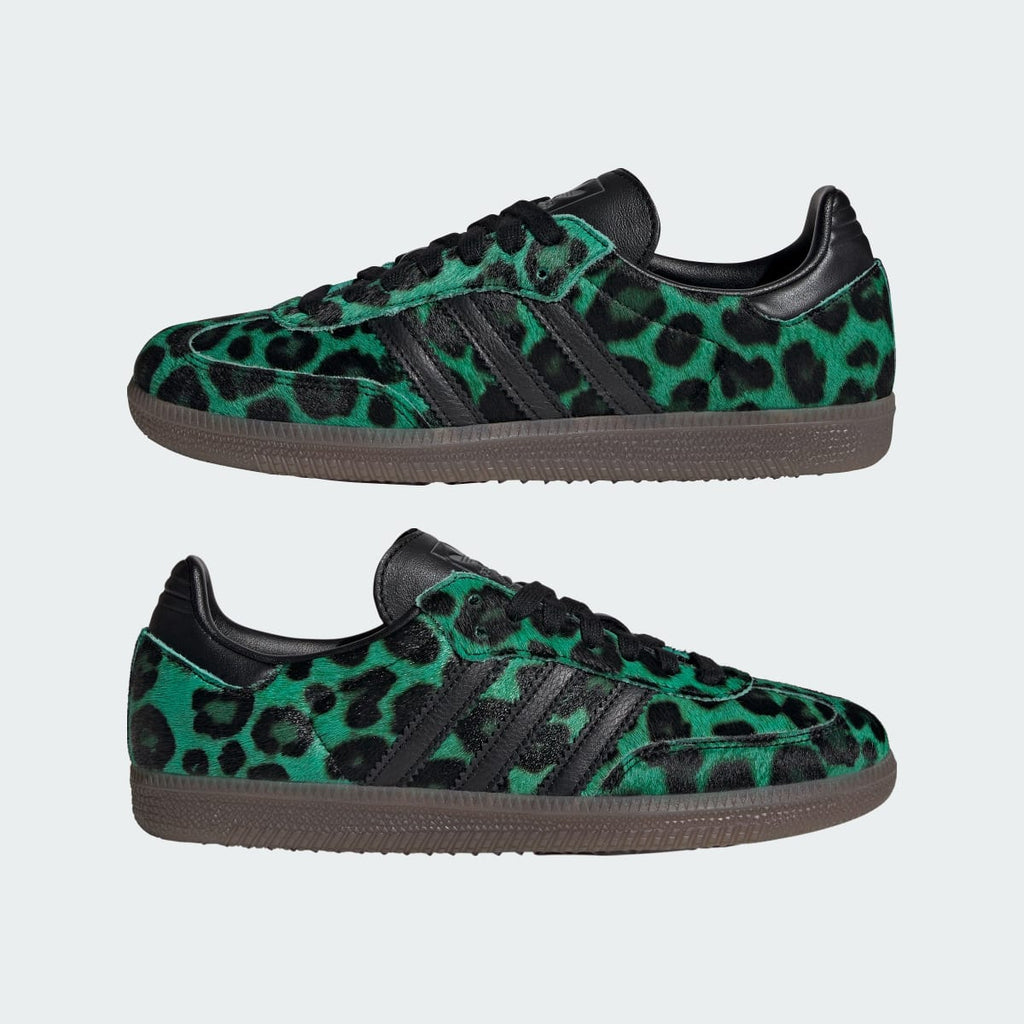Adidas Women's SAMBA SHOES - Semi Screaming Green / Core Black / Gold Metallic - Image 7