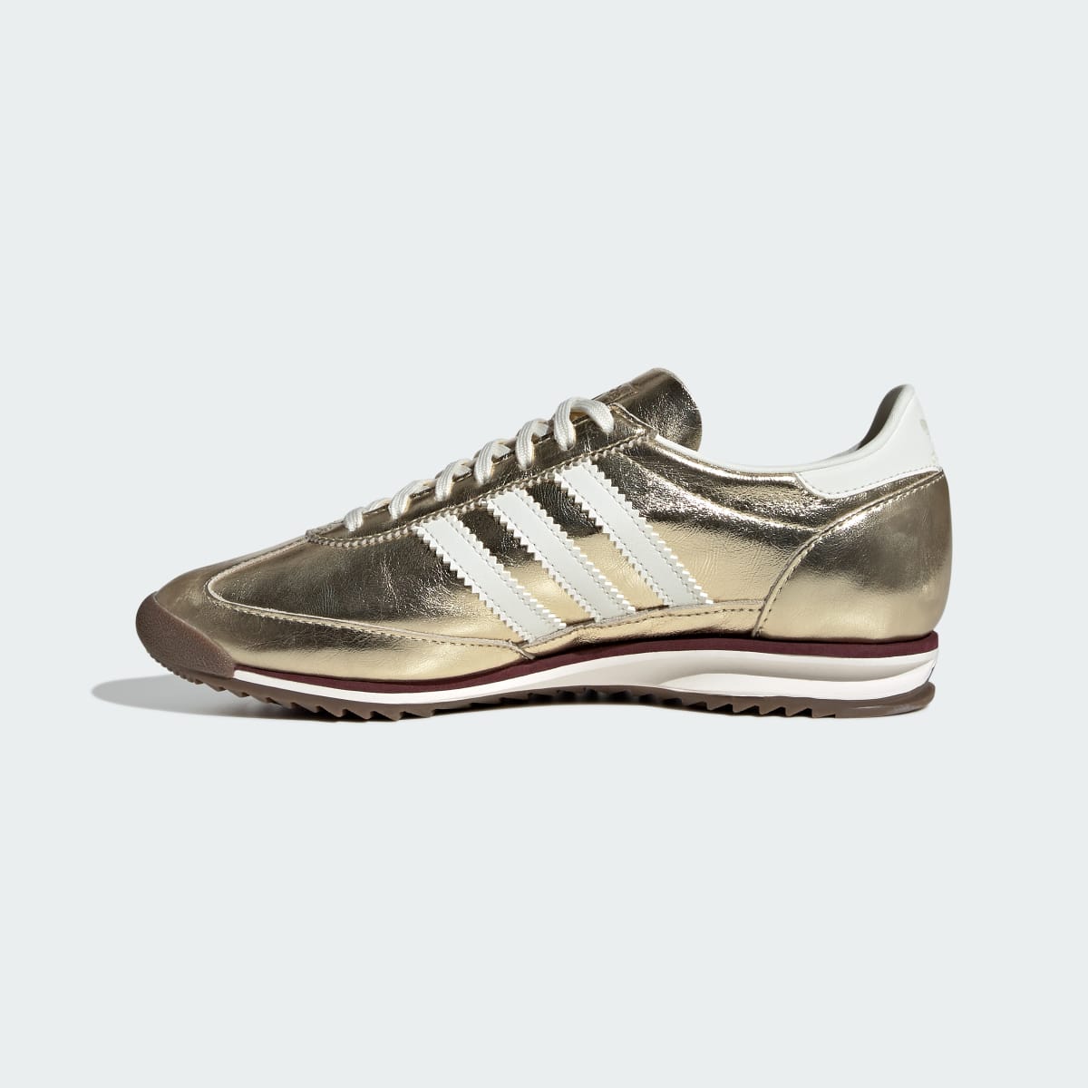 Adidas Women's SL 72 OG SHOES - Gold Metallic / Off White / Shadow Red - Image 7