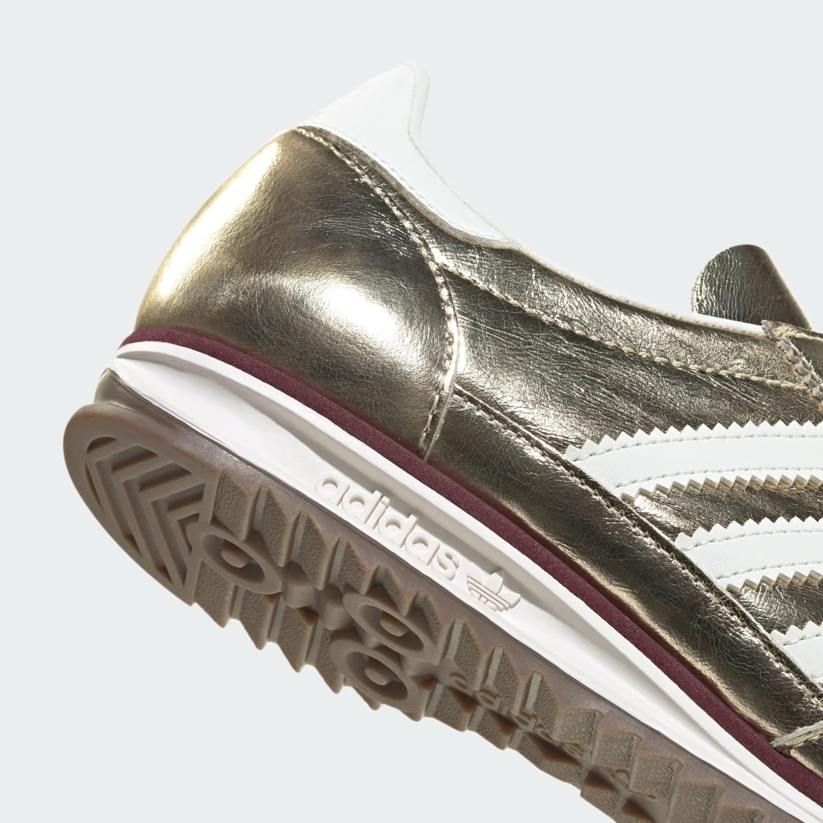 Adidas Women's SL 72 OG SHOES - Gold Metallic / Off White / Shadow Red - Image 8