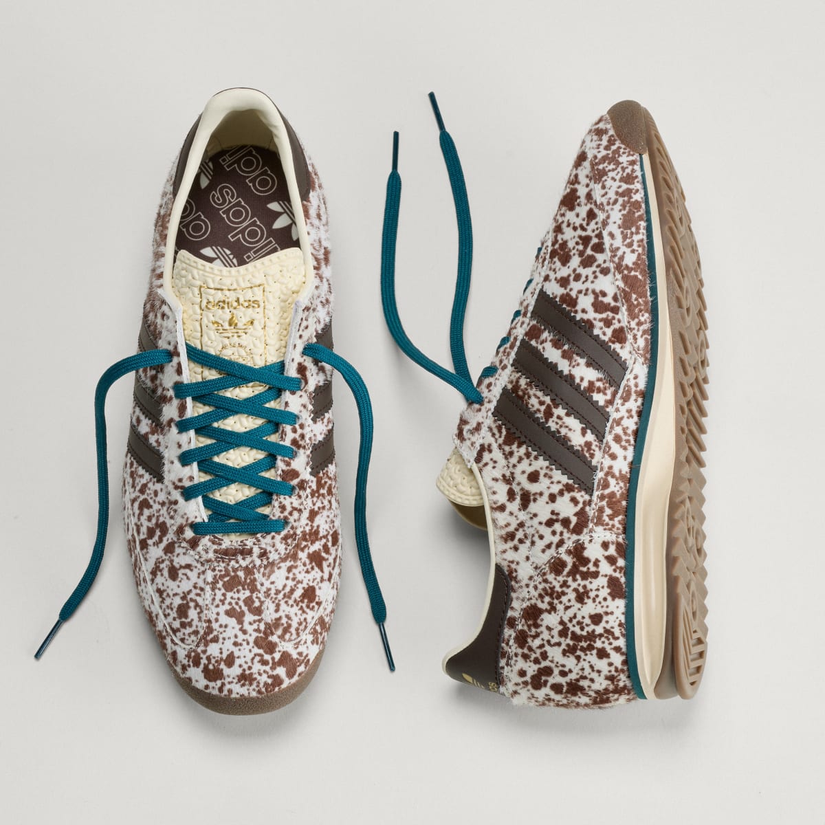 Adidas Women's SL 72 OG SHOES - Off White / Dark Brown / Rich Green - Image 4