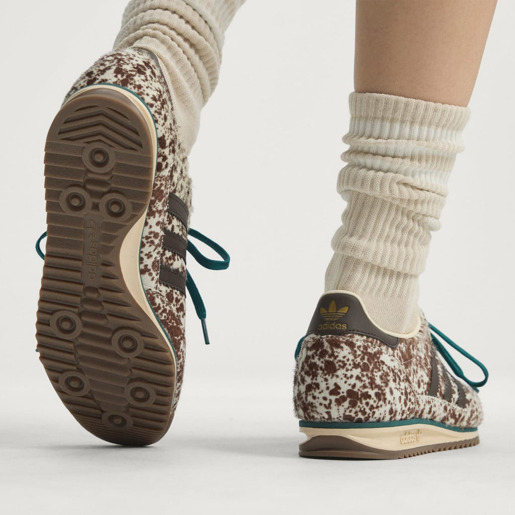 Adidas Women's SL 72 OG SHOES - Off White / Dark Brown / Rich Green - Image 6