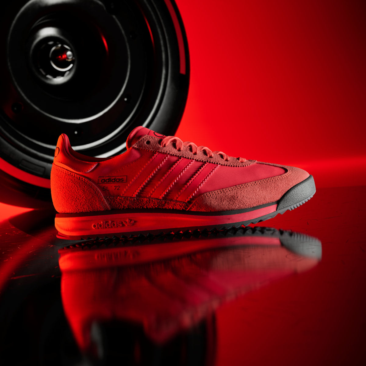 Adidas Women's SL 72 RS AUDI REVOLUT F1 TEAM SHOES - Hi-Res Red / Utility Black / Hi-Res Red - Image 3