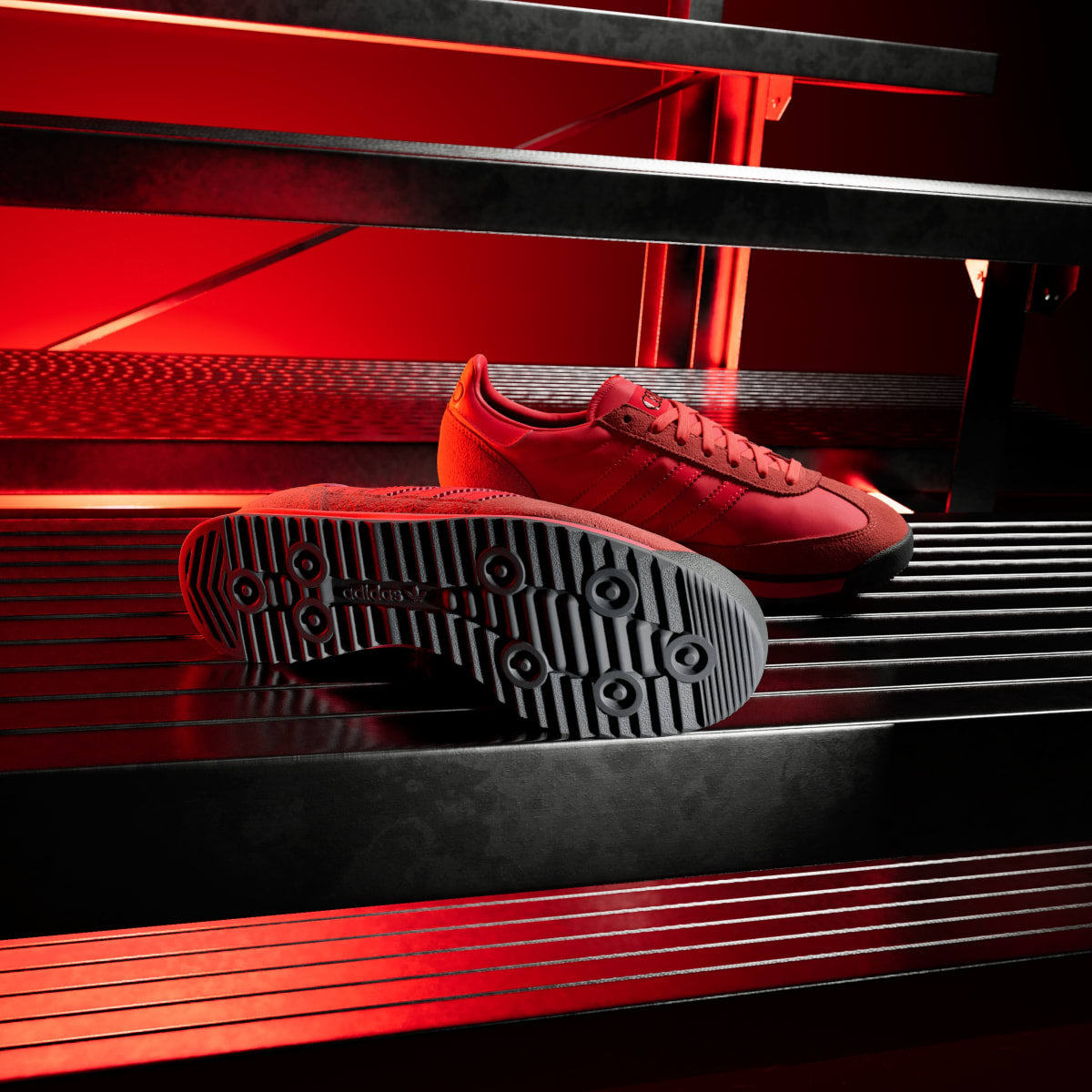 Adidas Women's SL 72 RS AUDI REVOLUT F1 TEAM SHOES - Hi-Res Red / Utility Black / Hi-Res Red - Image 4
