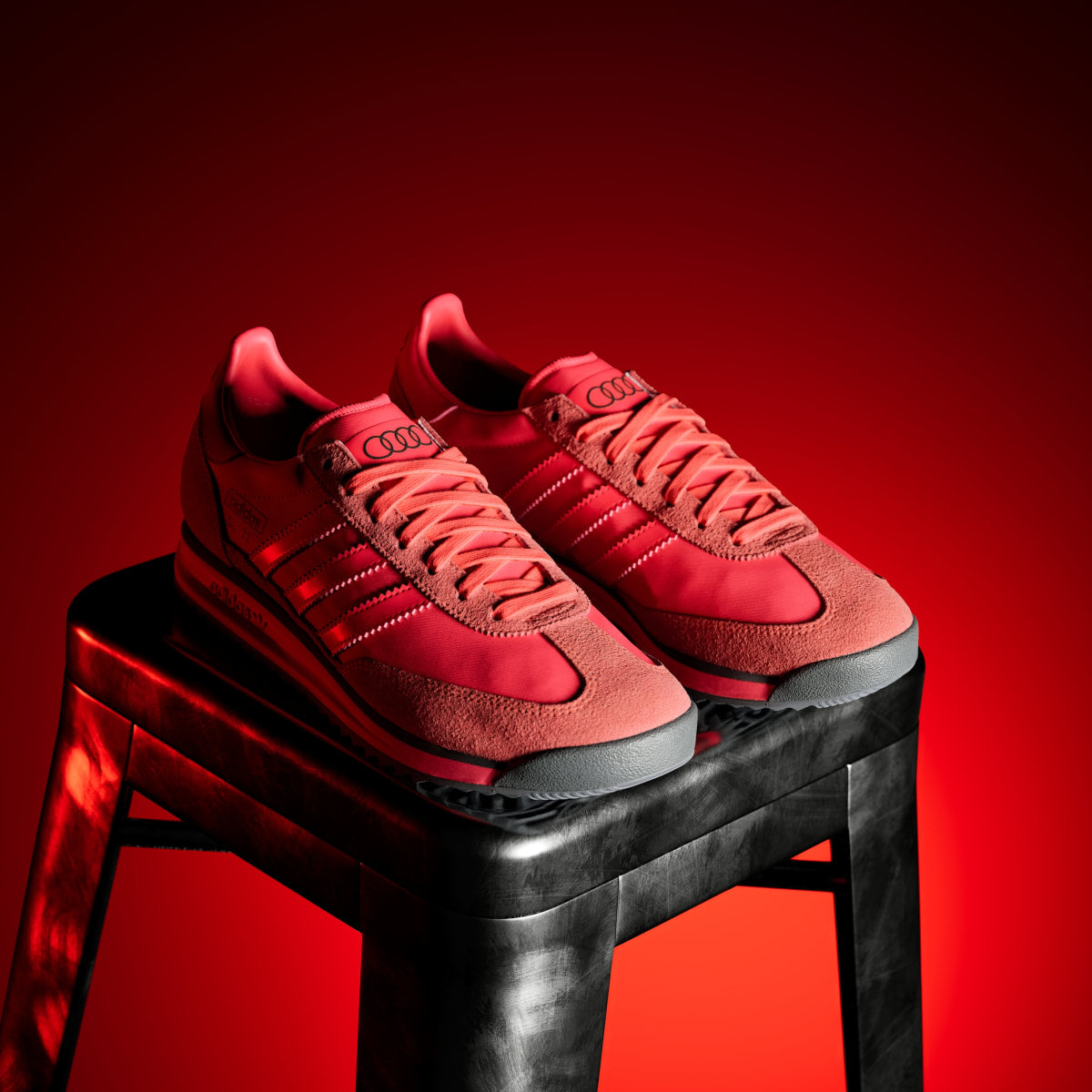 Adidas Women's SL 72 RS AUDI REVOLUT F1 TEAM SHOES - Hi-Res Red / Utility Black / Hi-Res Red - Image 5
