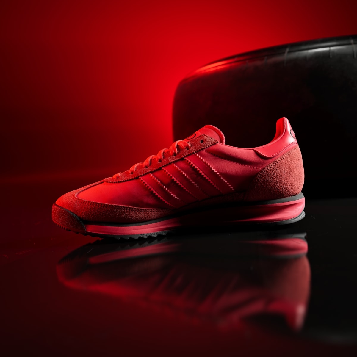 Adidas Women's SL 72 RS AUDI REVOLUT F1 TEAM SHOES - Hi-Res Red / Utility Black / Hi-Res Red - Image 7