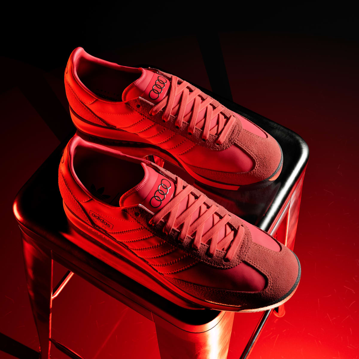 Adidas Women's SL 72 RS AUDI REVOLUT F1 TEAM SHOES - Hi-Res Red / Utility Black / Hi-Res Red - Image 8