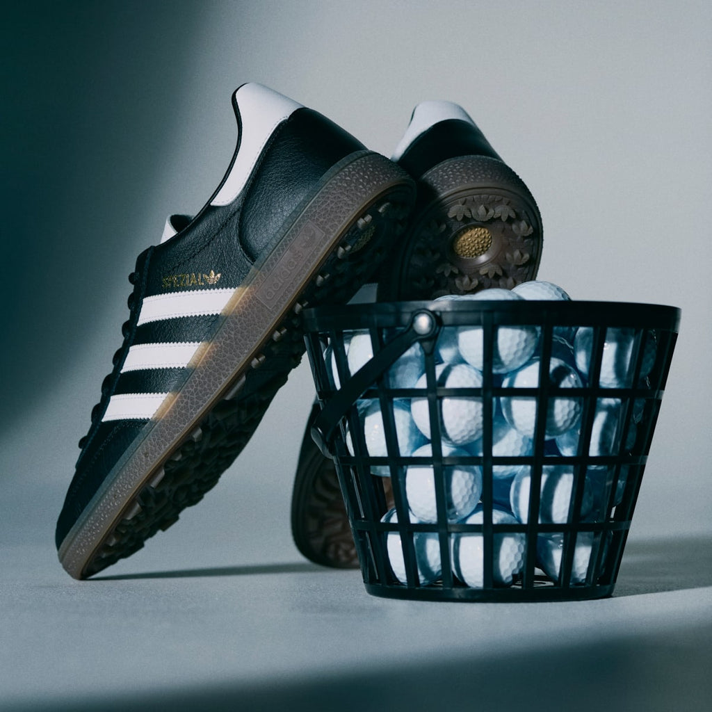 Adidas Men's SPEZIAL SPIKELESS GOLF SHOES - Core Black / Cloud White / Gum - Image 12