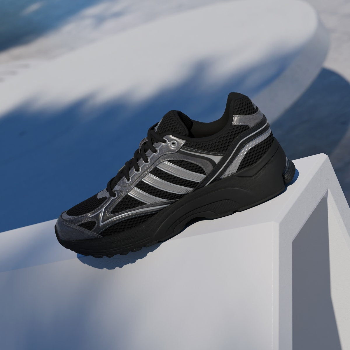 Adidas Men's SPIRITAIN 2000 Shoes - Core Black / Iron Metallic / Matte Silver - Image 7