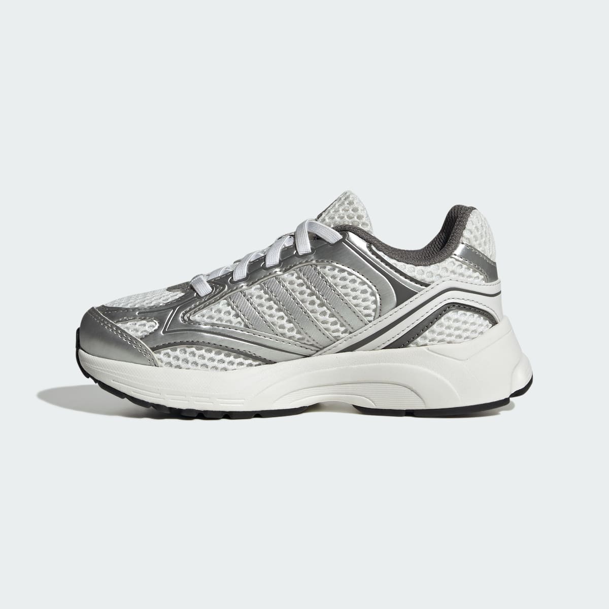 Adidas Kids' SPIRITAIN SHOES CHILDREN - Crystal White / Silver Metallic / Grey Four - Image 6