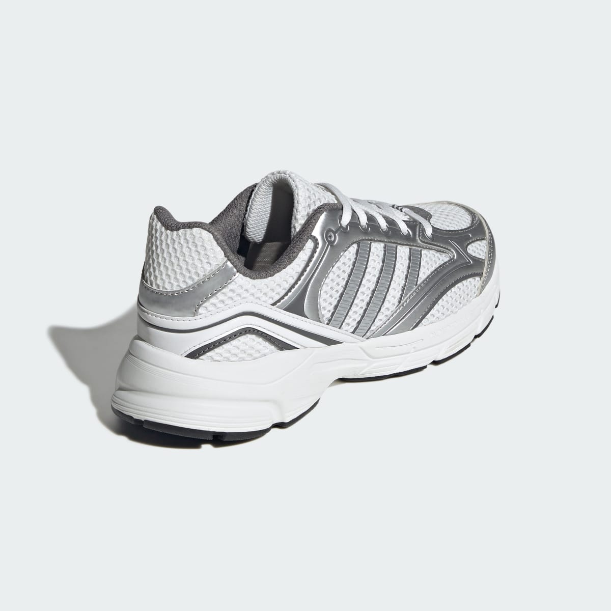 Adidas Kids' SPIRITAIN SHOES JUNIOR - Crystal White / Silver Metallic / Grey Four - Image 5