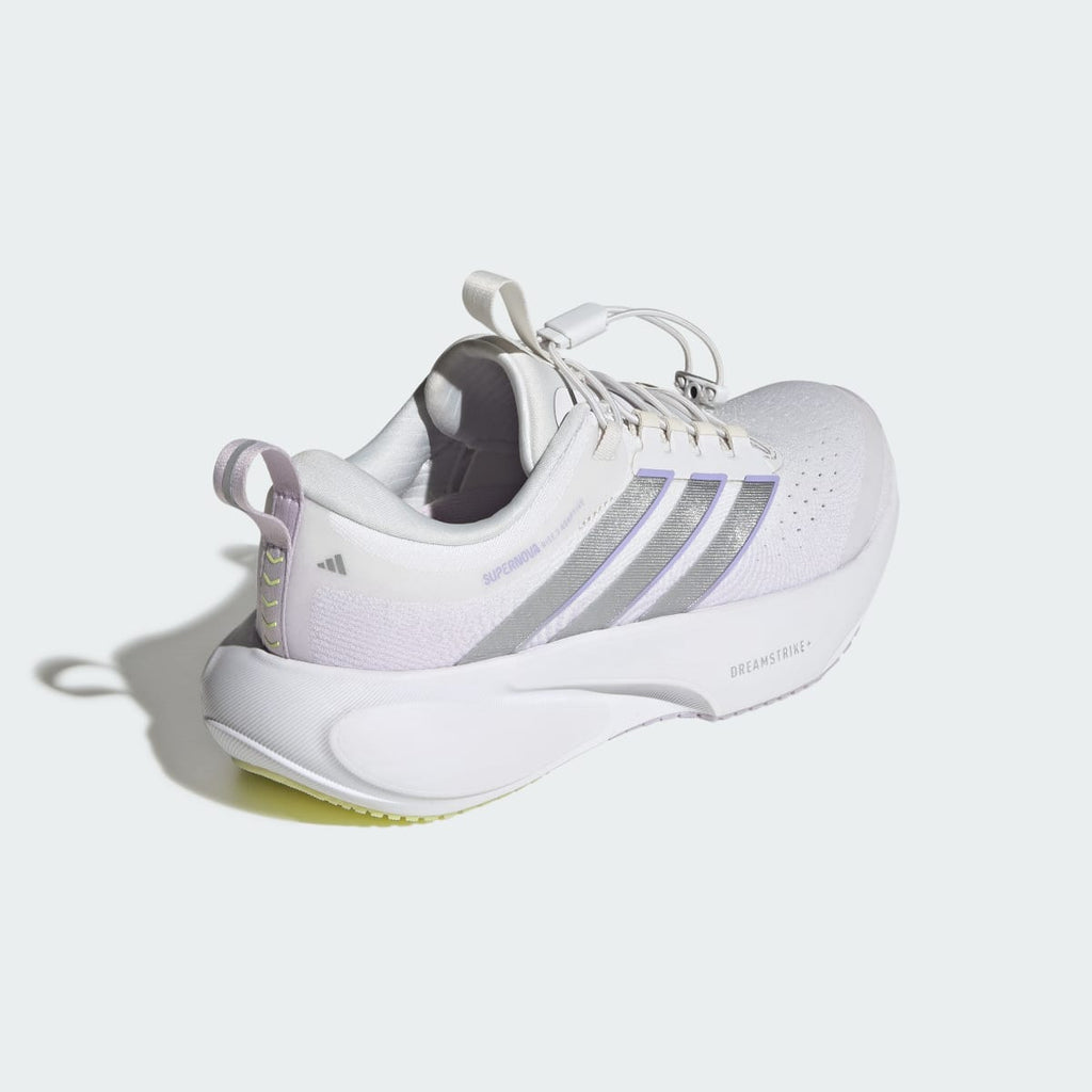 Adidas Women's SUPERNOVA RISE 3 ADAPTIVE RUNNING SHOES - Crystal White / Silver Metallic / Glow Purple - Image 5