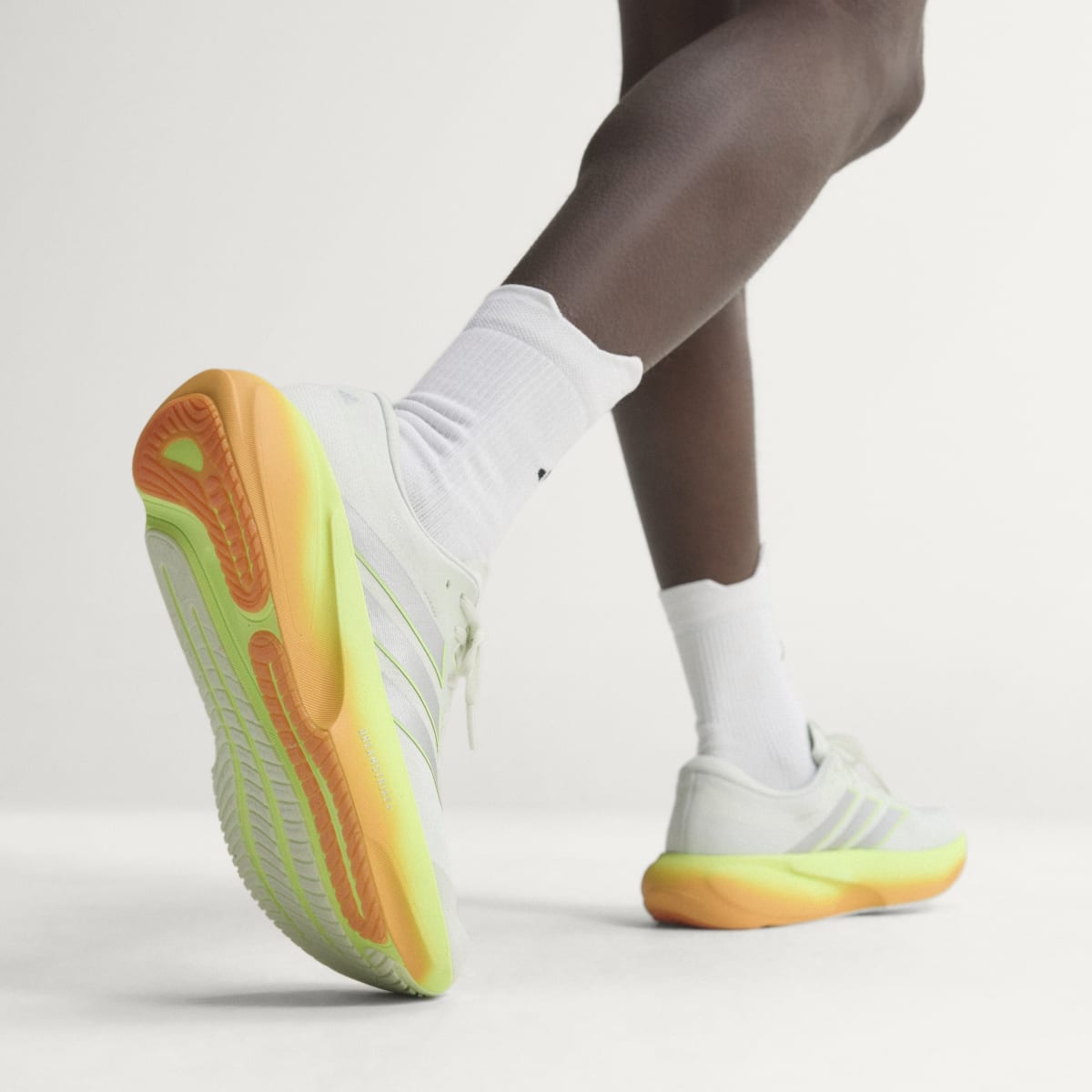 Adidas Men's SUPERNOVA RISE 3 RUNNING SHOES - Crystal Jade / Silver Metallic / Lucid Tangerine - Image 8