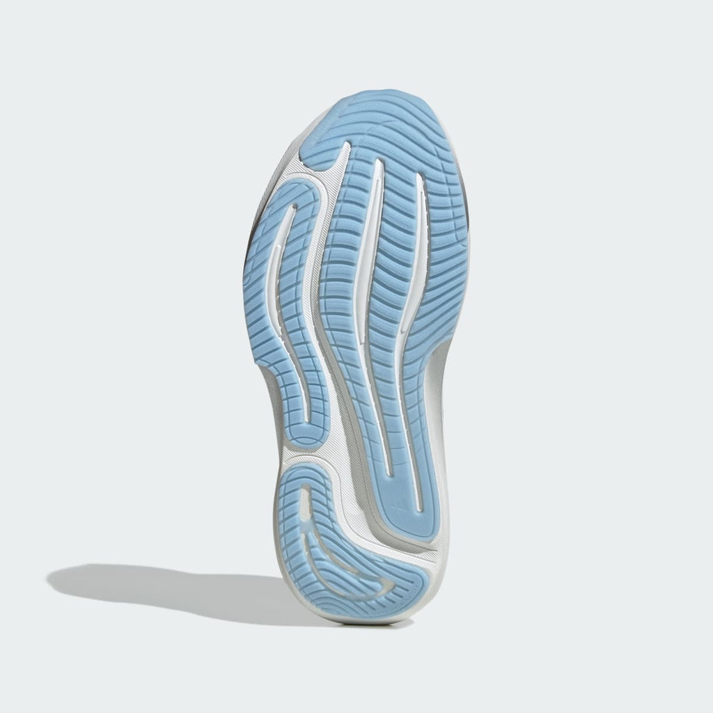 Adidas Women's SUPERNOVA RISE 3 RUNNING SHOES - Crystal White / Glow Blue / Silver Metallic - Image 3