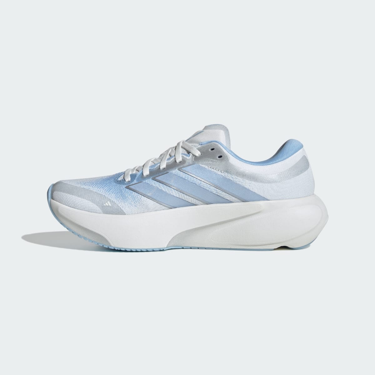 Adidas Women's SUPERNOVA RISE 3 RUNNING SHOES - Crystal White / Glow Blue / Silver Metallic - Image 6