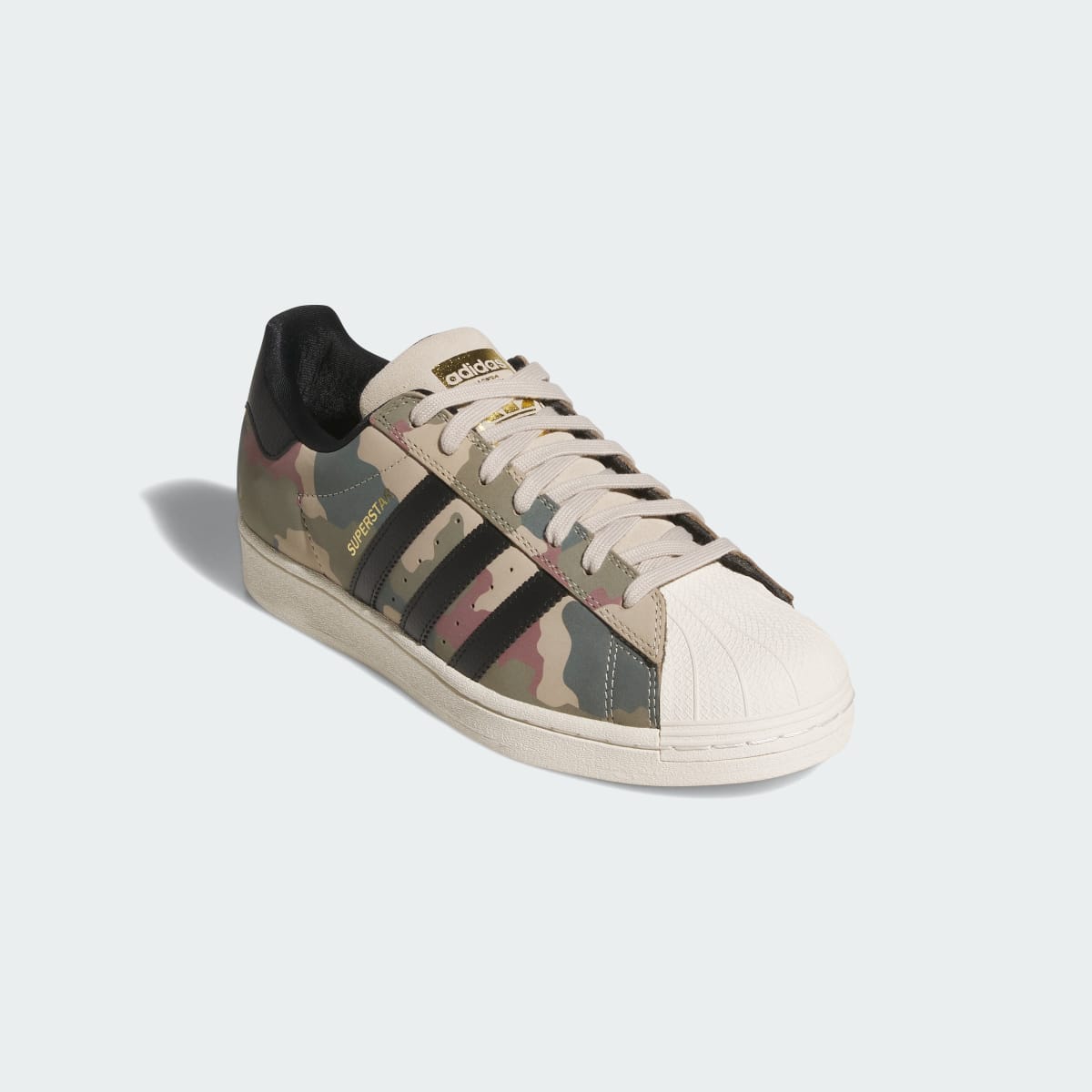 Adidas Men's SUPERSTAR ADV Shoes - Khaki Three / Core Black / Chalk White - Image 4