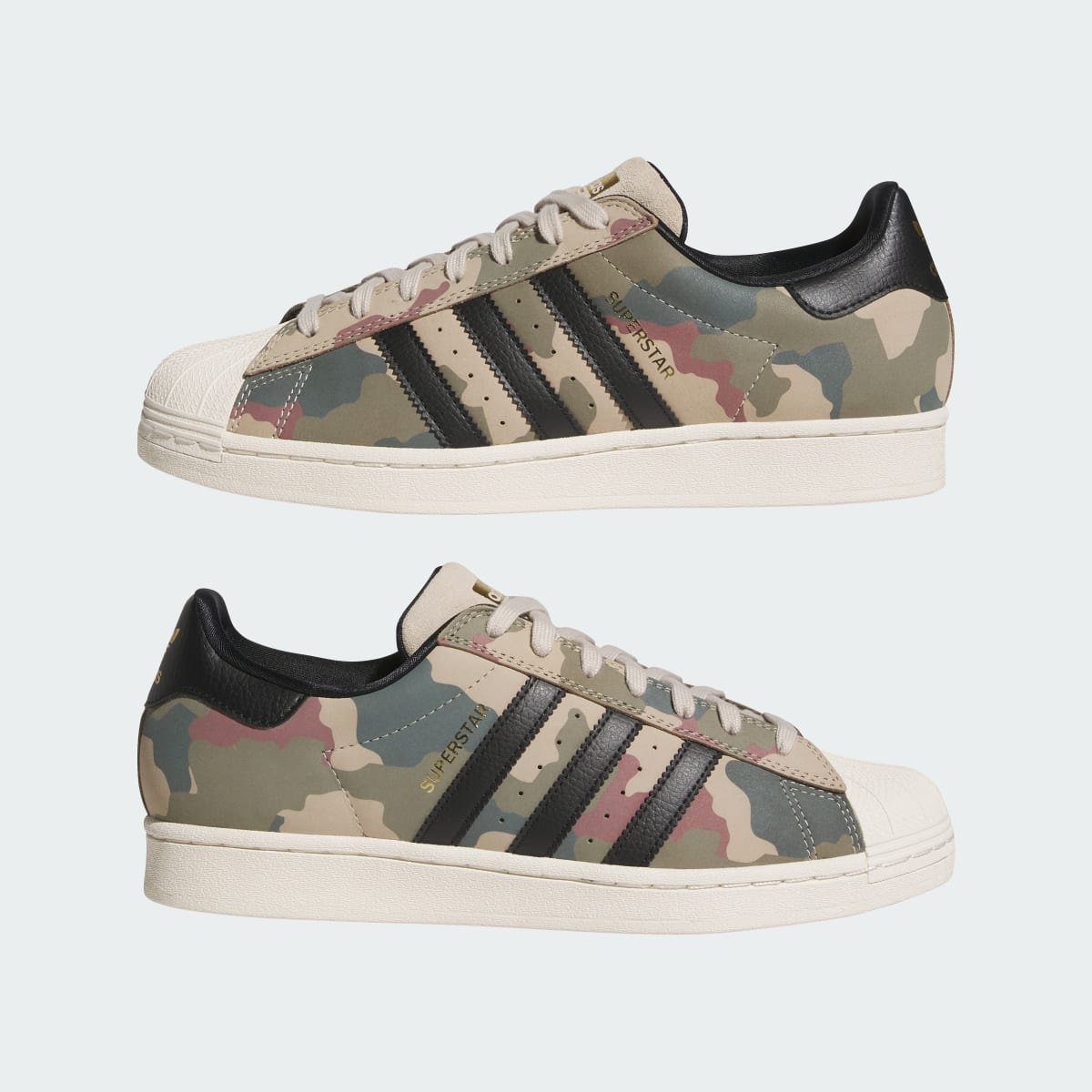 Adidas Men's SUPERSTAR ADV Shoes - Khaki Three / Core Black / Chalk White - Image 7