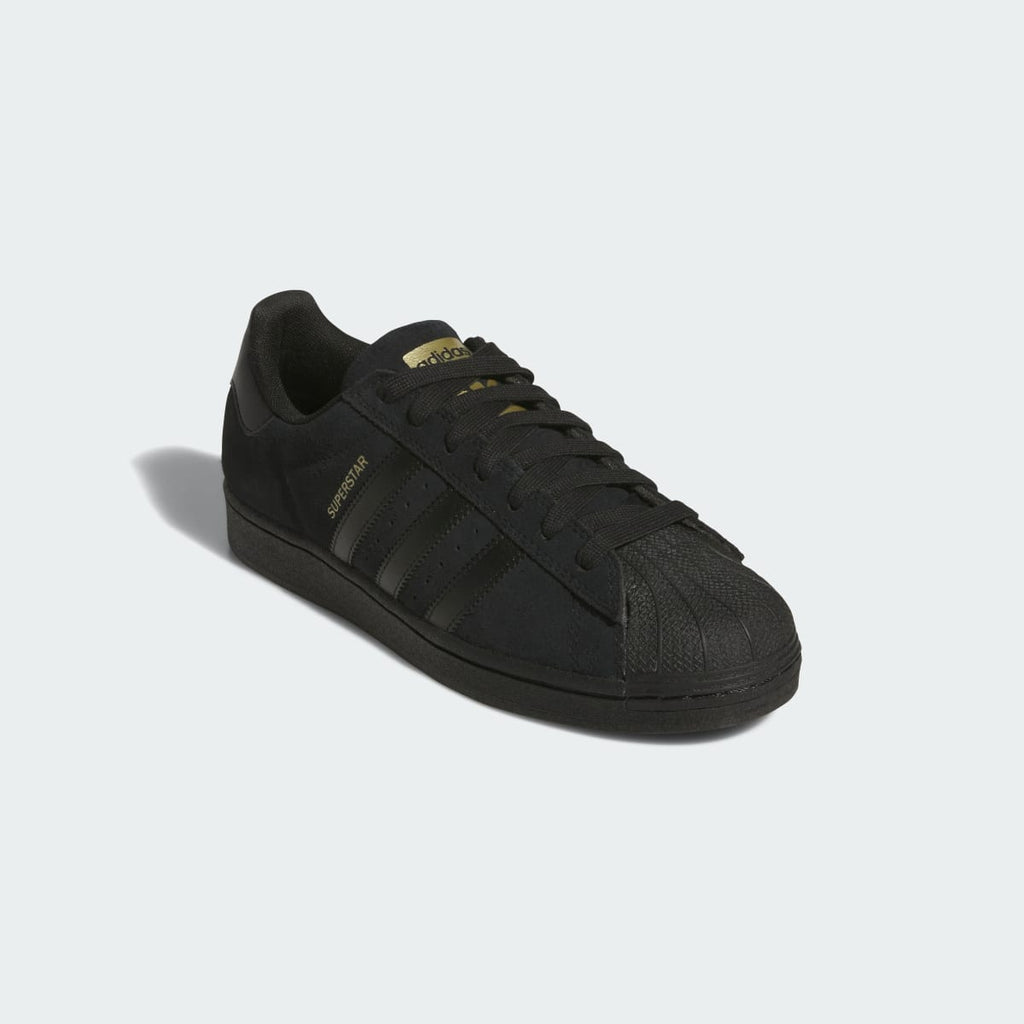 Adidas Men's SUPERSTAR ADV Shoes - Core Black / Core Black / Gold Metallic - Image 4