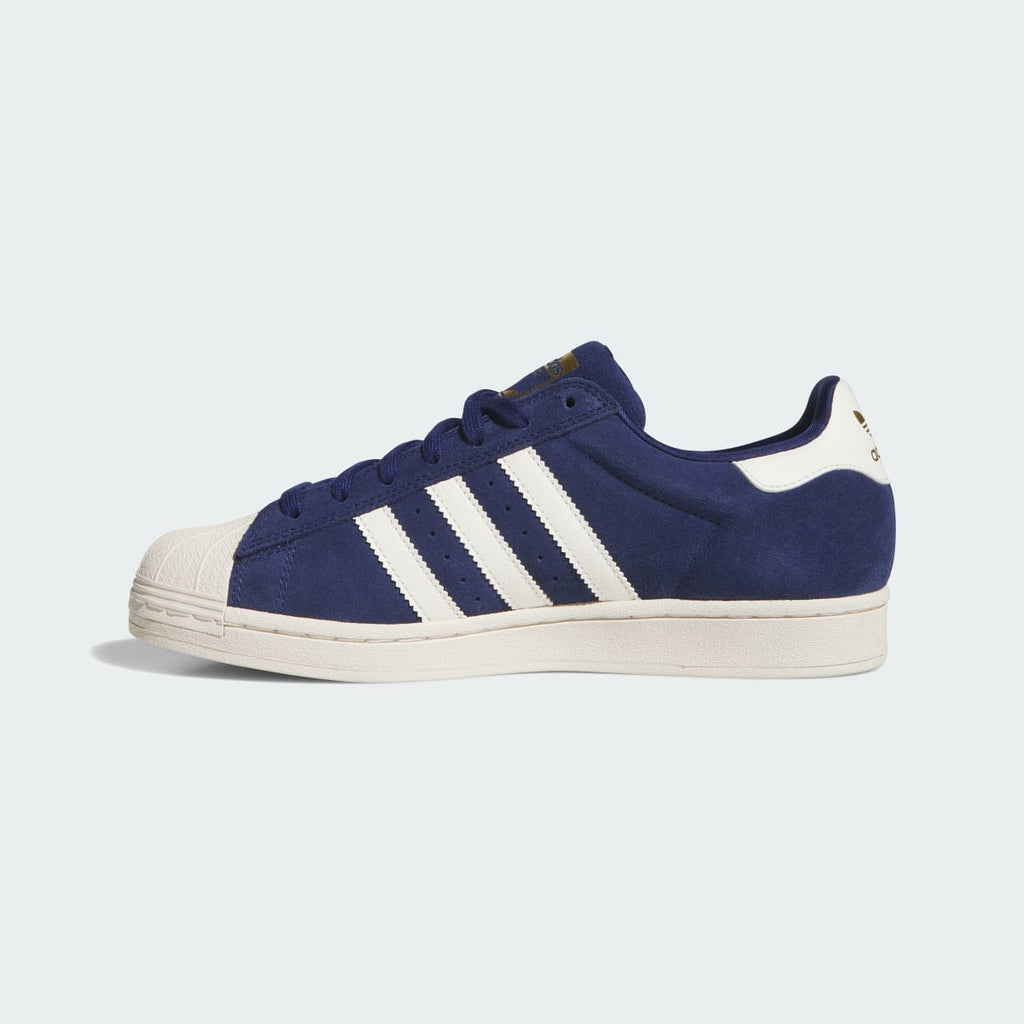 Adidas Men's SUPERSTAR ADV Shoes - Dark Blue / Chalk White / Gold Metallic - Image 6