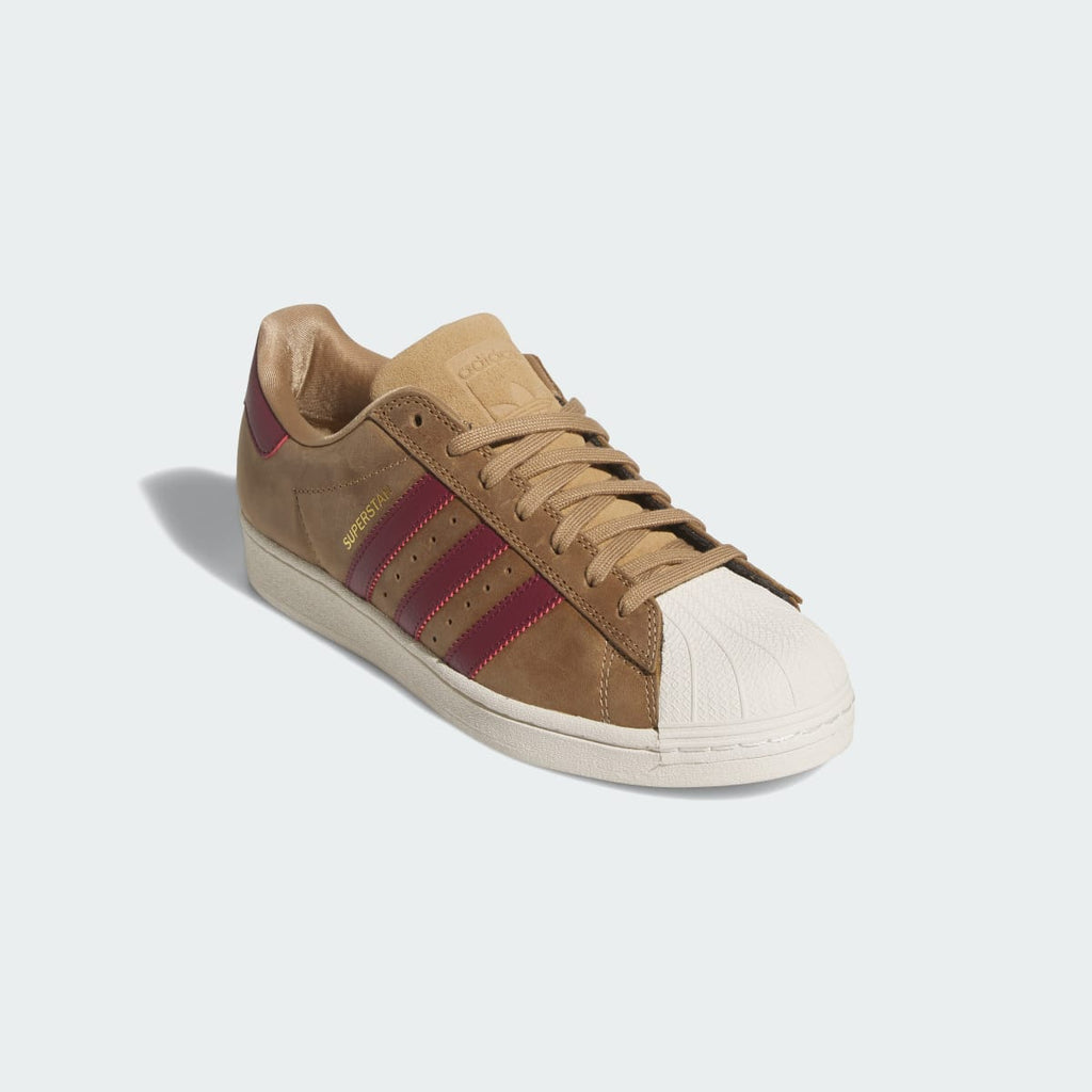 Adidas Men's SUPERSTAR ADV Shoes - Cardboard / Shadow Red / Gold Metallic - Image 4