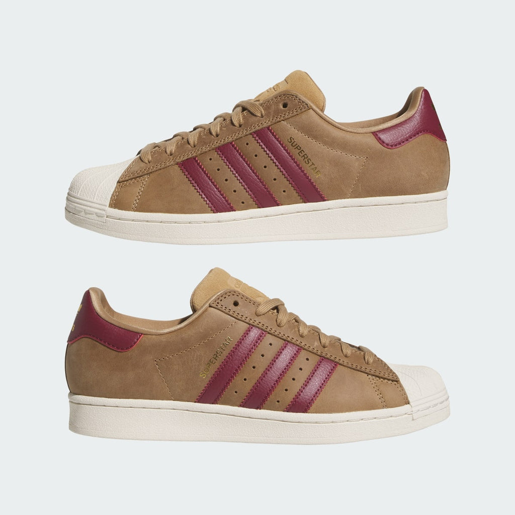 Adidas Men's SUPERSTAR ADV Shoes - Cardboard / Shadow Red / Gold Metallic - Image 7