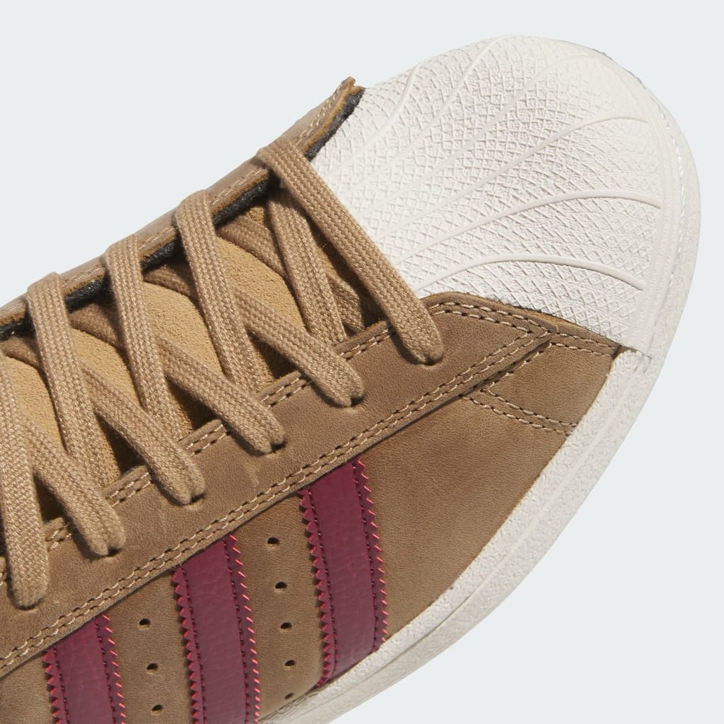 Adidas Men's SUPERSTAR ADV Shoes - Cardboard / Shadow Red / Gold Metallic - Image 8