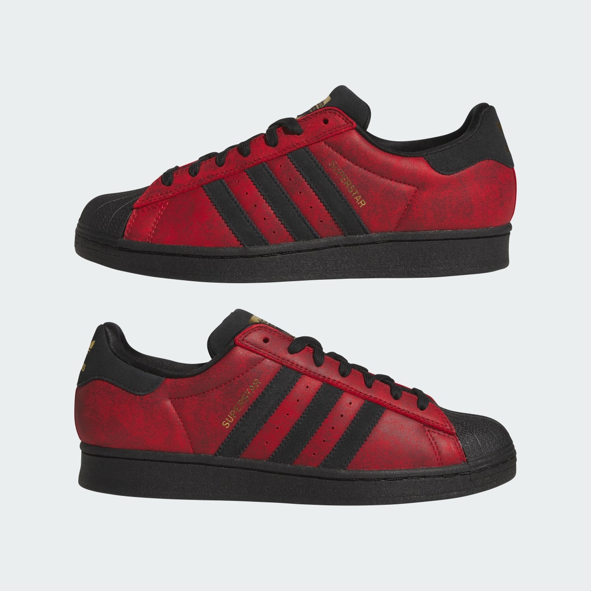 Adidas Men's SUPERSTAR ADV Shoes - Better Scarlet / Core Black / Gold Metallic - Image 7