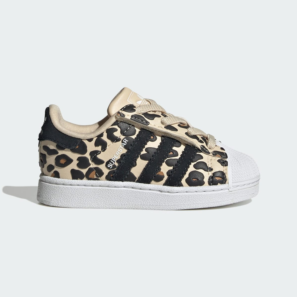 Adidas Kids' SUPERSTAR II COMFORT CLOSURE ELASTIC LACE SHOES - Sand Strata / Core Black / Cloud White - Image 1