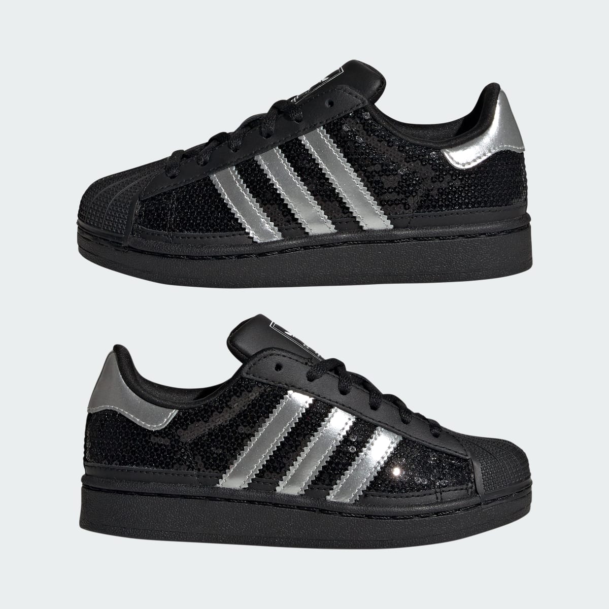 Adidas Kids' SUPERSTAR II C - Core Black / Silver Metallic / Cloud White - Image 7