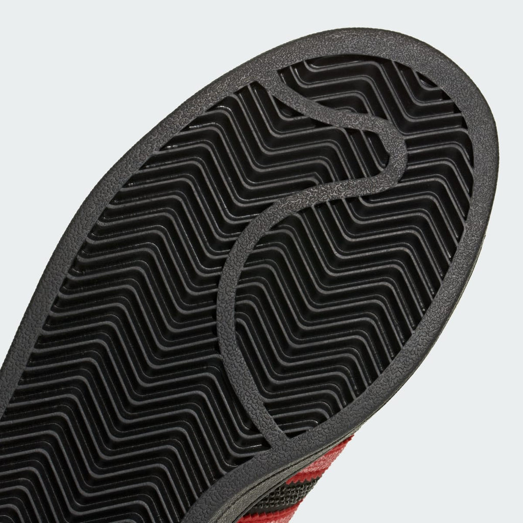 Adidas Women's SUPERSTAR II SHOES - Core Black / Better Scarlet / Silver Metallic - Image 9
